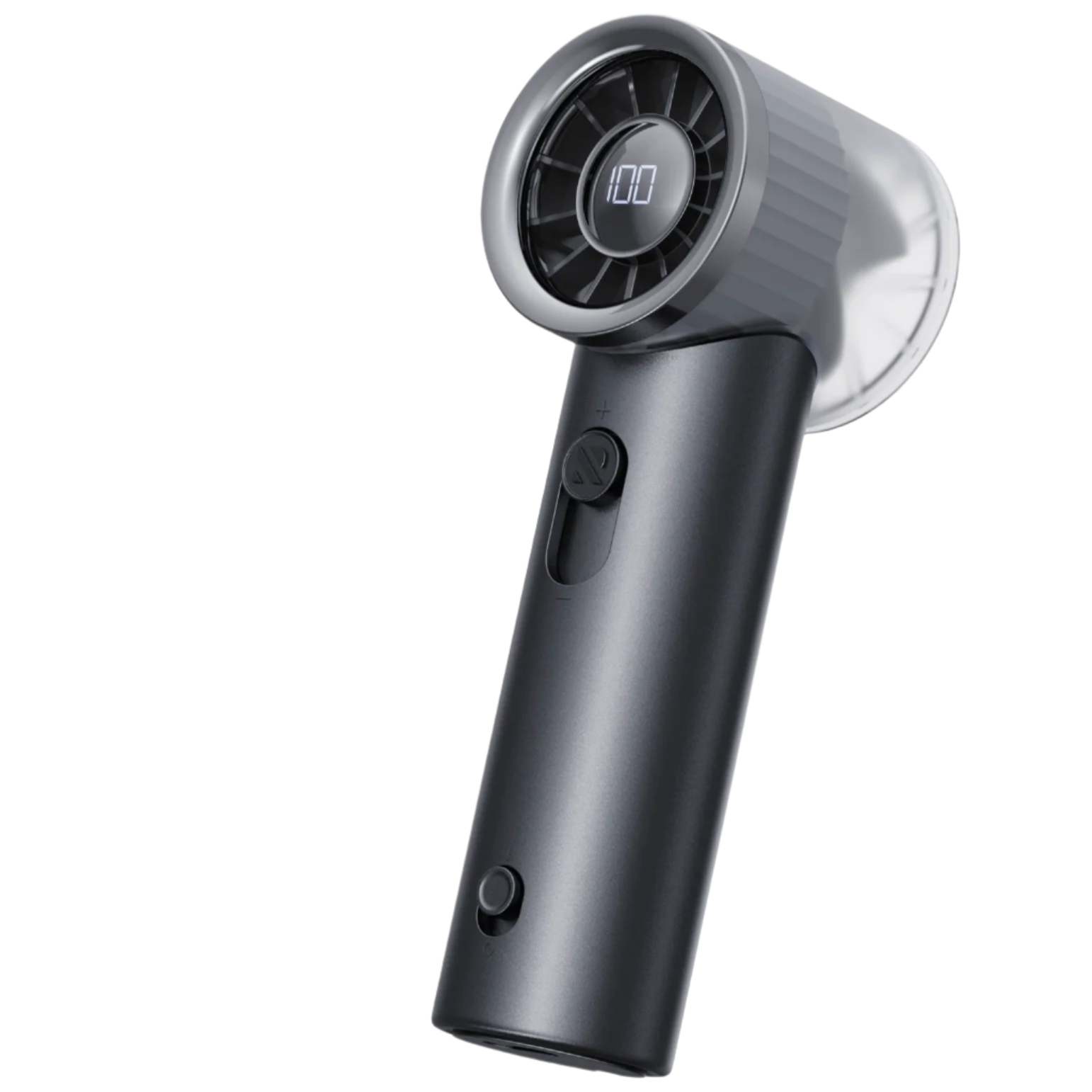 RANVOO 2026 Mini & Powerful Turbo 100 Speeds Cooling Handheld Fan Rechargeable LED Display for Outdoor Travel Portable Hand Fan, Gifts for Women & Men, Stylish, Graphite Black